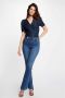Morgan high waist flared jeans dark denim - Thumbnail 2