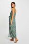 Morgan maxi jurk met paisleyprint en ceintuur groen - Thumbnail 3