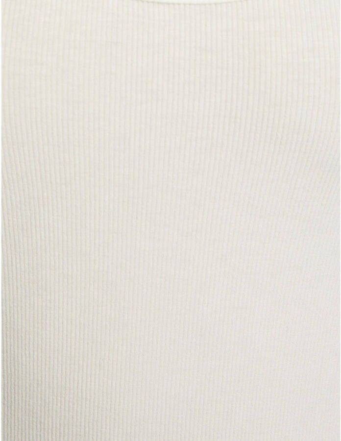 Morgan ribgebreide top offwhite