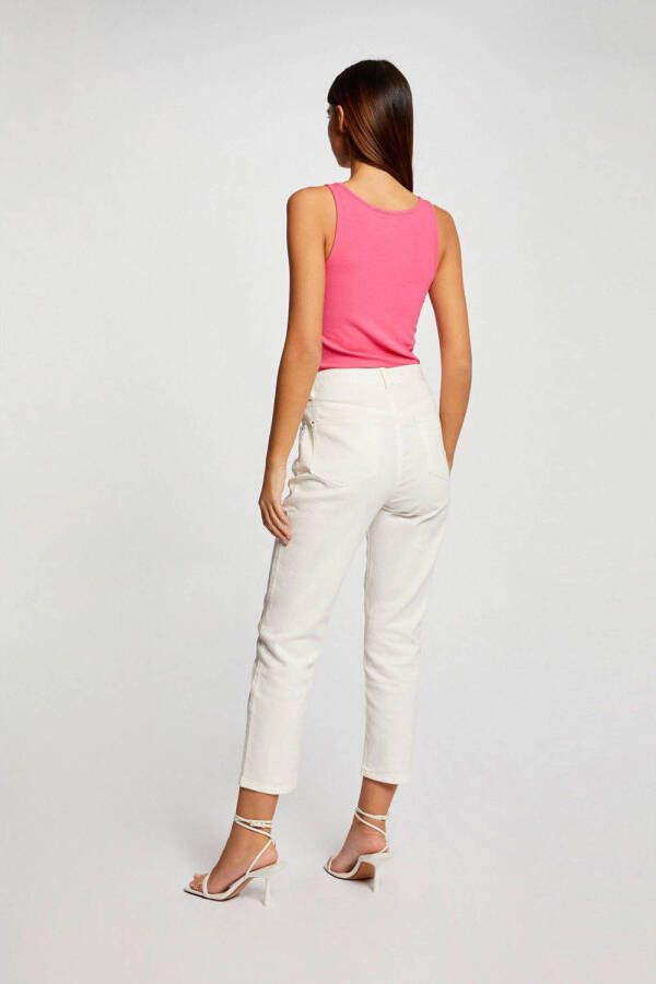 Morgan ribgebreide top roze