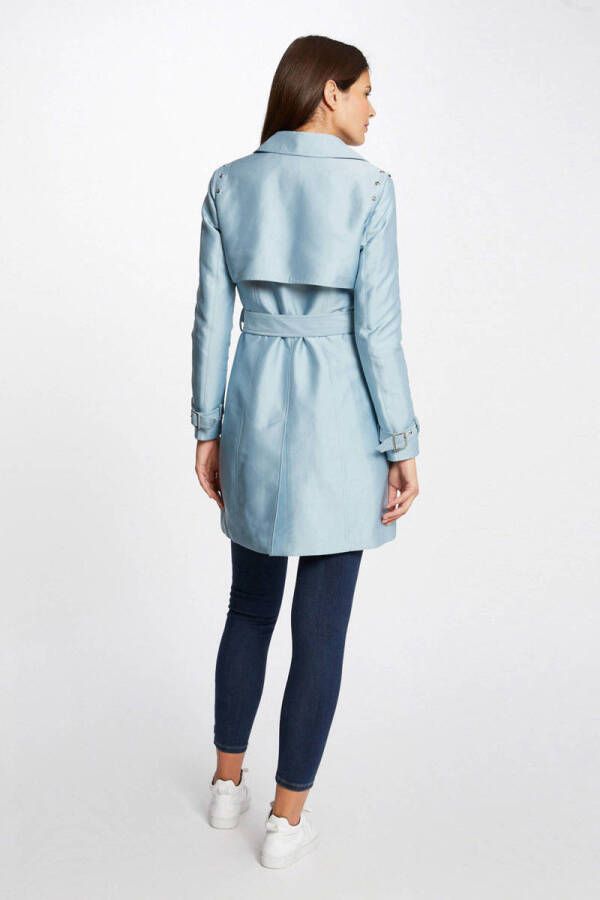 Morgan trenchcoat jas met studs lichtblauw - Foto 2