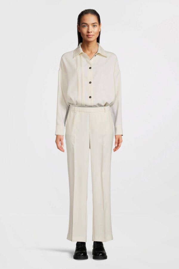 Mos Mosh blouse Krissy Leia van gerecycled polyester ivoor