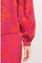 Mos Mosh blouse MMTinta Pivot met all over print en plooien oranje roze - Thumbnail 3