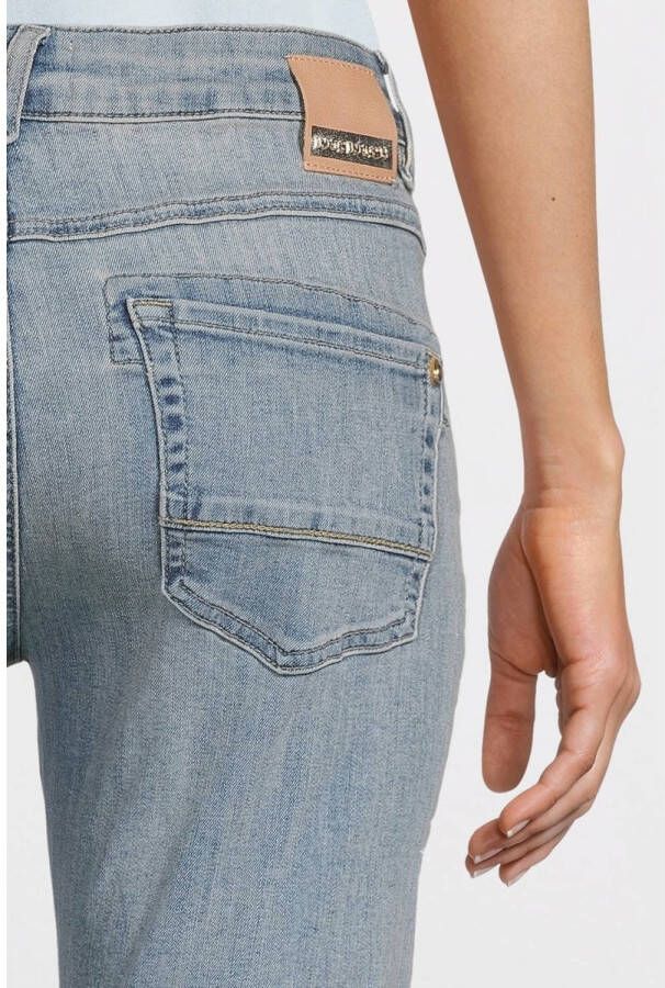 Mos Mosh high waist slim fit jeans Naomi Ida light blue denim