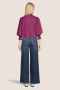 MOS MOSH Wijde jeans met hoge taille geïnspireerd door de jaren 70 Blue Dames - Thumbnail 4