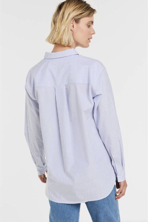 MSCH Copenhagen gestreepte blouse Olisa Haddis van biologisch katoen lichtblauw