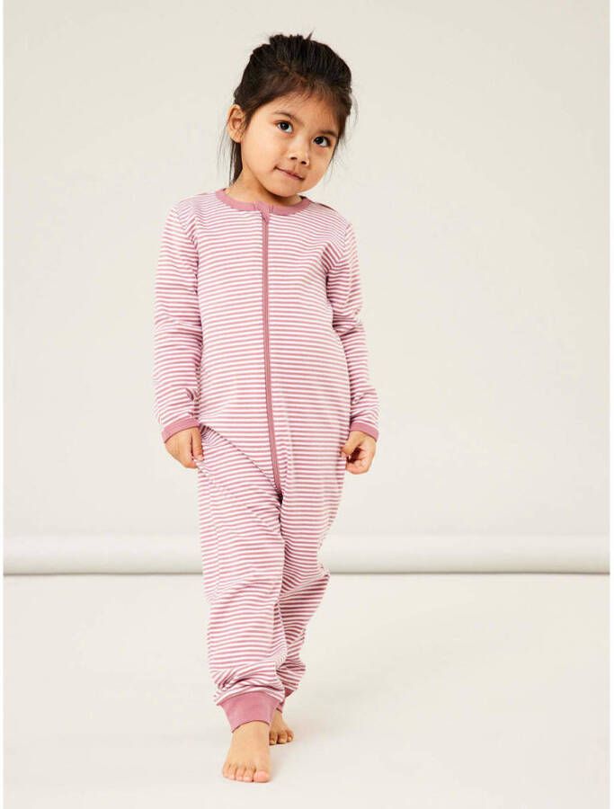 NAME IT BABY pyjama NBNNIGHTSUIT set van 2 lichtroze wit