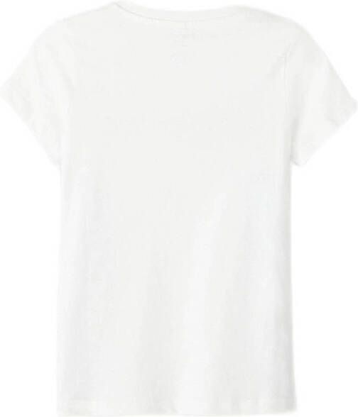 NAME IT KIDS T-shirt NKFFEMELINA met printopdruk wit