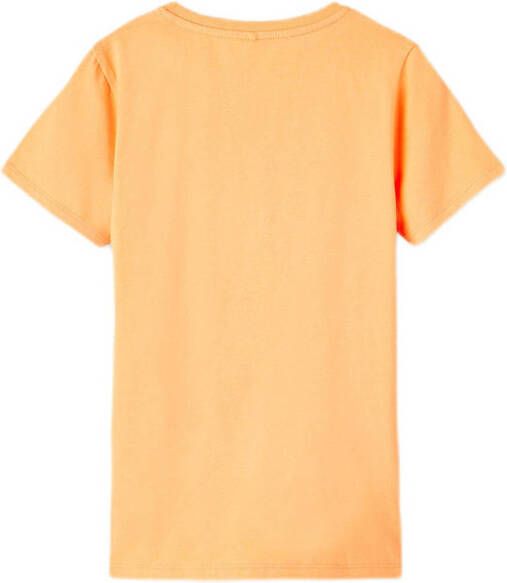 NAME IT KIDS T-shirt NKMHAMMO met printopdruk oranje
