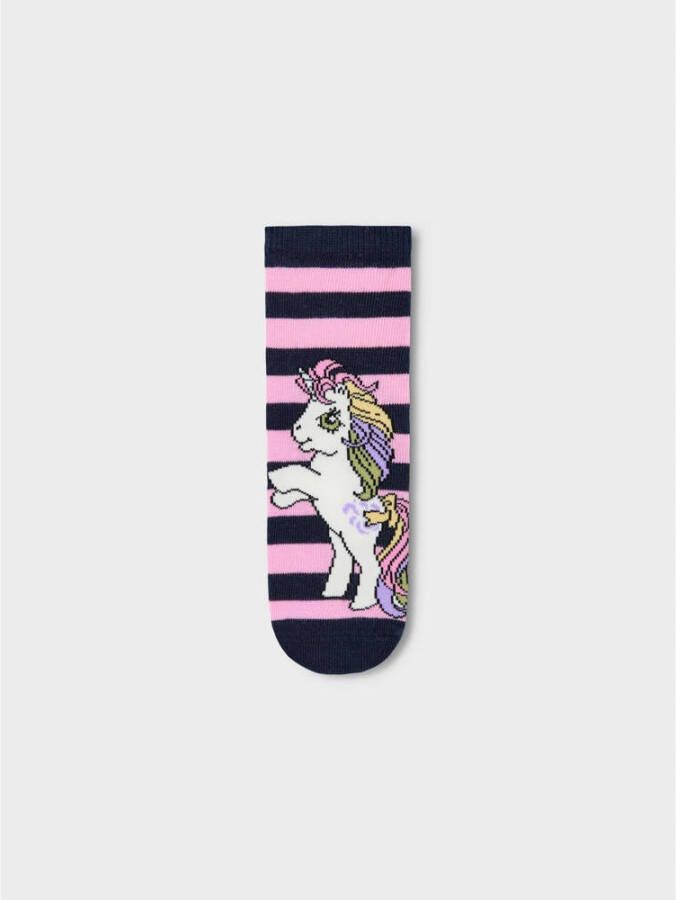 NAME IT MINI sokken NMFNAOMLI met prints set van 3 zwart roze