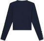 NIK&NIK sweater Stella met contrastbies blauw Meisjes Polyester Ronde hals 128 - Thumbnail 2