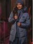 NIK&NIK gewatteerde winterjas Alisa helderblauw Meisjes Polyester Capuchon 140 - Thumbnail 5