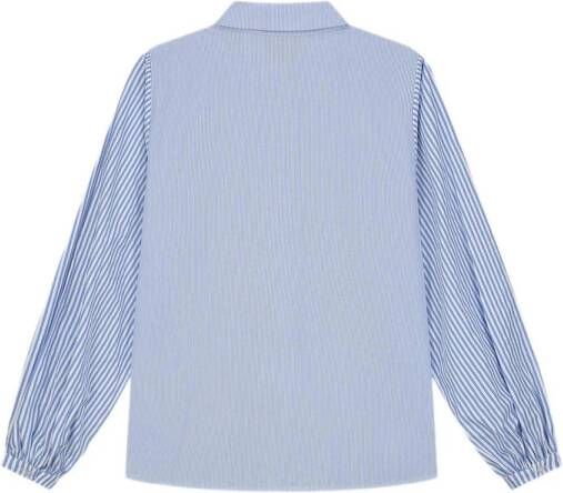 NIK&NIK gestreepte blouse Kaya lichtblauw