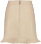 NIKKIE imitatieleren rok Natasja met ruches beige - Thumbnail 2