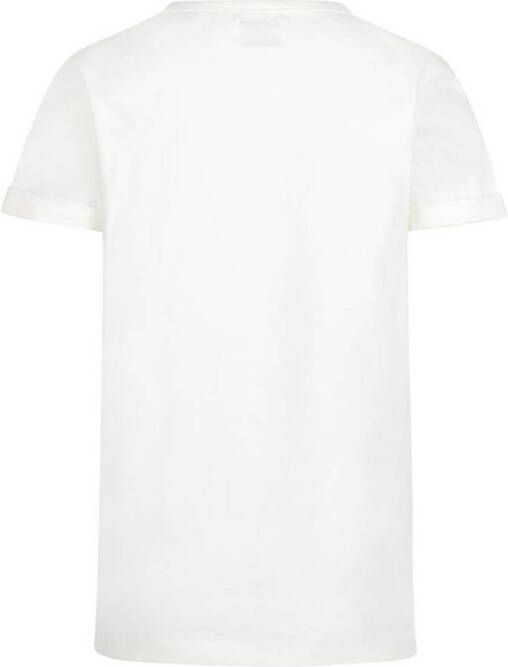 No Way Monday T-shirt met tekst offwhite