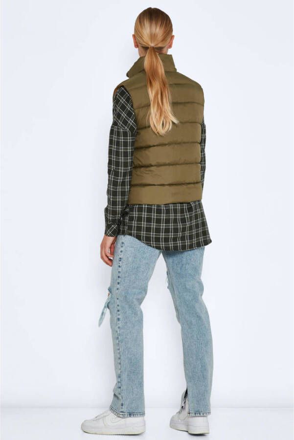 NOISY MAY bodywarmer NMMARCUS van gerecycled polyester donkergroen