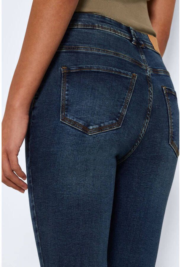 NOISY MAY cropped high waist skinny jeans NMAGNES medium blue denim