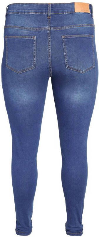NOISY MAY Curve high waist skinny fit jeans NMCALLIE medium blue denim - Foto 2