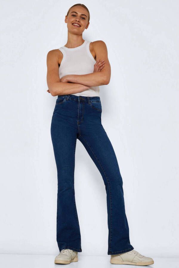 NOISY MAY high waist flared jeans NMSALLIE medium blue denim - Foto 3