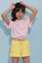 NONO T-shirt Kanou met printopdruk en ruches roze Meisjes Stretchkatoen Ronde hals 122 128 - Thumbnail 5