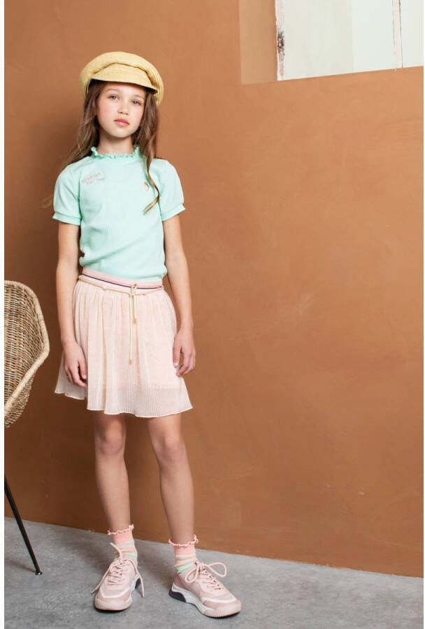 NONO T-shirt Keo met tekst mintgroen