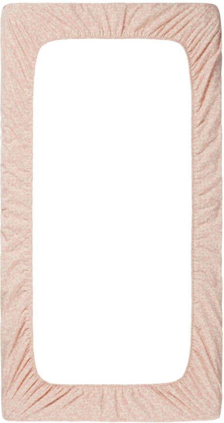 Noppies Baby Comfort Botanical poplin ledikant hoeslaken Misty Rose