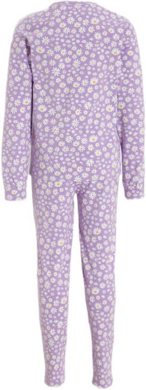 NOUS Kids pyjama Daisy Flower lila wit