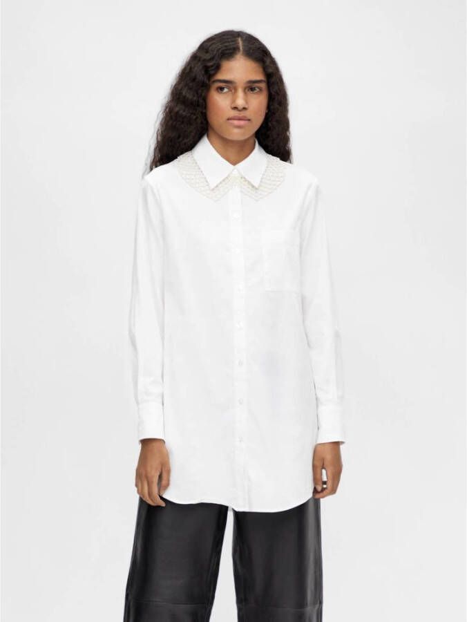 OBJECT blouse OBJROXA met biologisch katoen wit - Foto 3