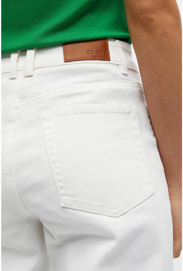 OBJECT high waist wide leg jeans OBJMARINA met biologisch katoen wit