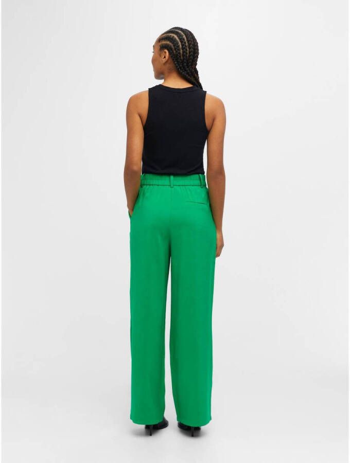 OBJECT high waist wide leg pantalon OBJSY groen