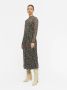 OBJECT jurk OBJMARIANN van gerecycled polyester zwart zand - Thumbnail 6