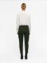 OBJECT cropped slim fit pantalon OBJLISA van gerecycled polyester donkergroen - Thumbnail 3