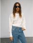 OBJECT top OBJFEODORA van gerecycled polyester wit - Thumbnail 6
