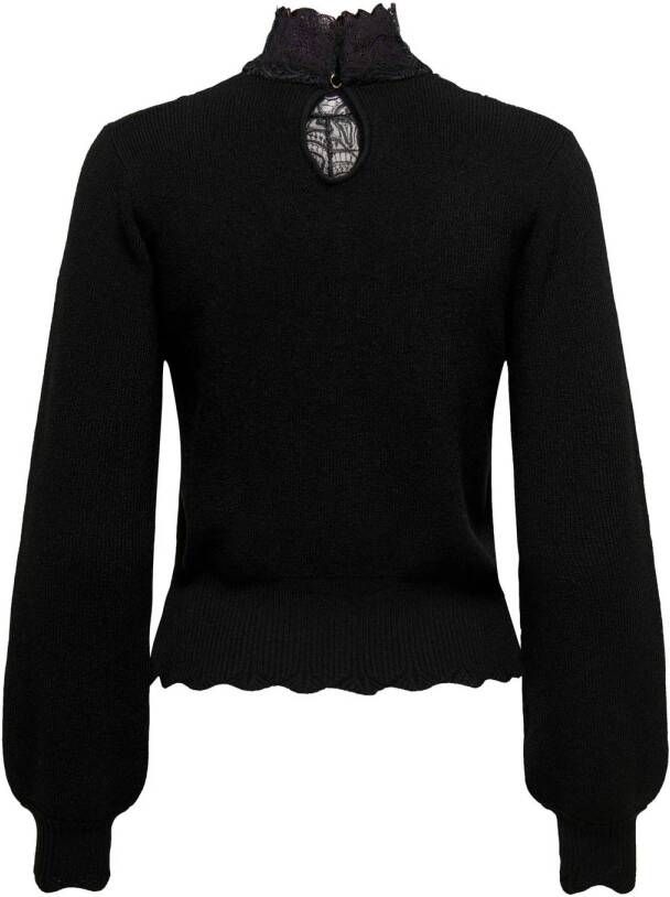 ONLY fijngebreide trui van gerecycled polyester zwart