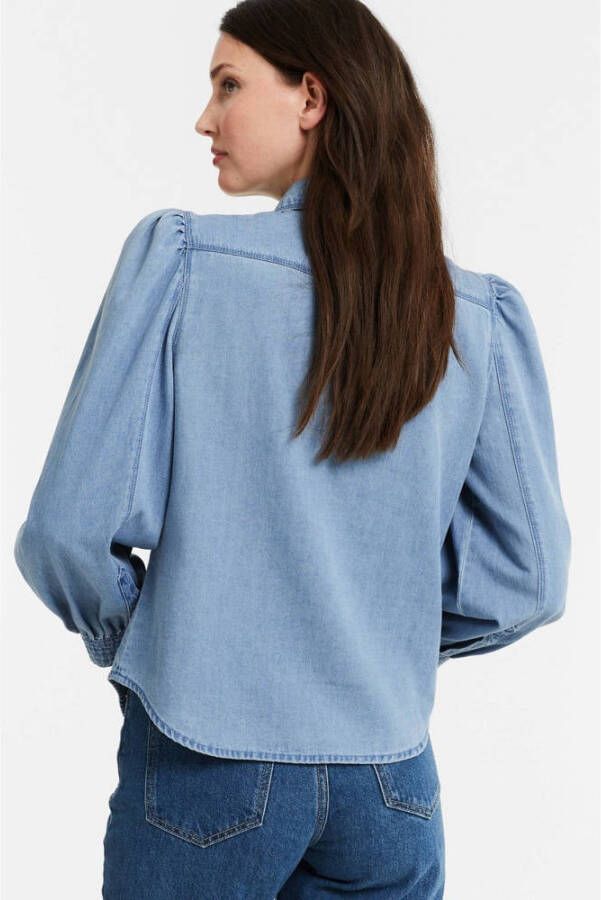 ONLY denim blouse ONLMALLORY light blue denim