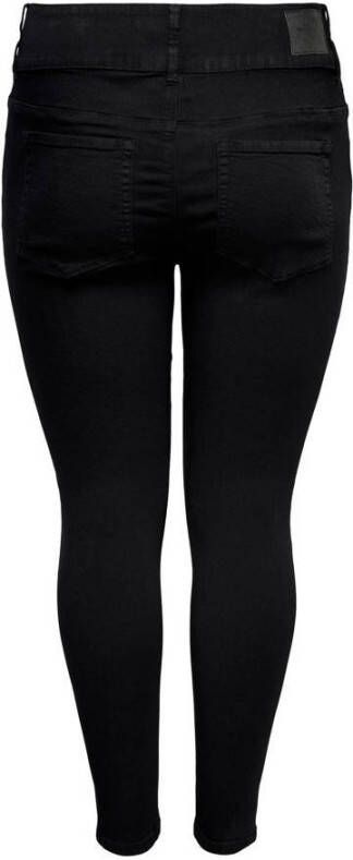 ONLY CARMAKOMA cropped high waist skinny jeans CARANNA zwart