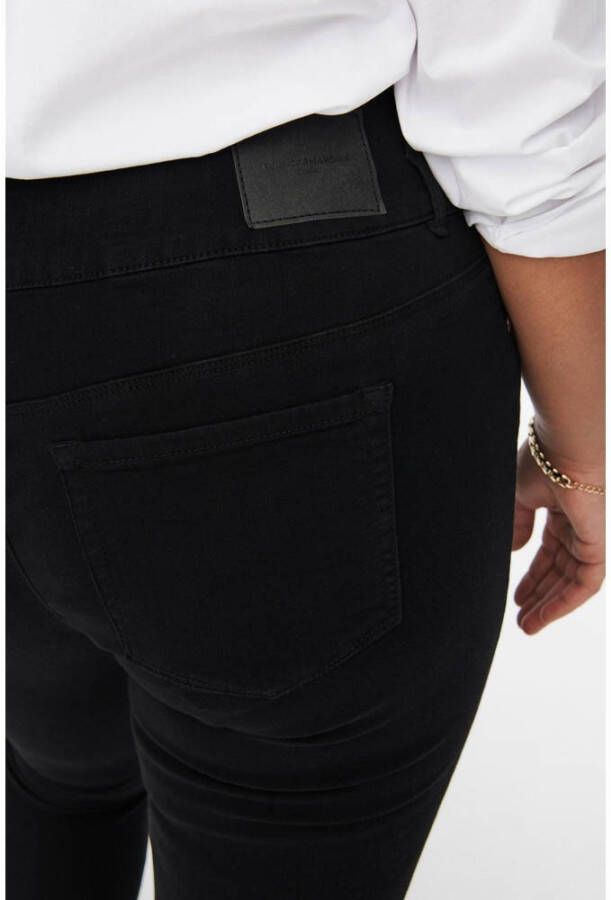 ONLY CARMAKOMA cropped high waist skinny jeans CARANNA zwart