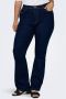ONLY CARMAKOMA high waist flared jeans CARSALLY donkerblauw - Thumbnail 3
