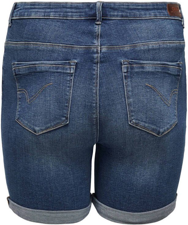 ONLY CARMAKOMA high waist short CARLAOLA donkerblauw denim