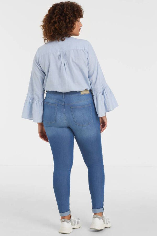 ONLY CARMAKOMA high waist skinny jeans CARFLAKE medium blue