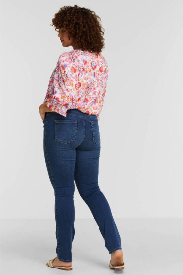 ONLY CARMAKOMA high waist straight fit jeans CARAUGUSTA dark denim