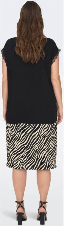 ONLY CARMAKOMA T-shirt CARJASMINA zwart