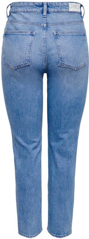 ONLY cropped high waist straight fit jeans ONLEMILY light blue