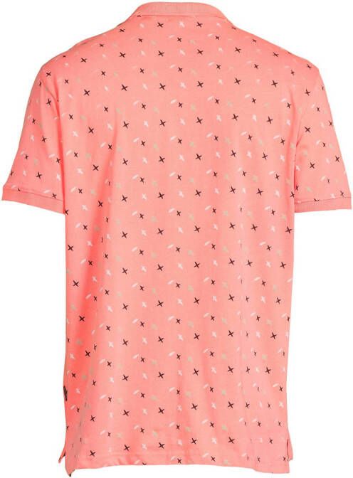 ONLY & SONS polo ONSMILAN met all over print rood