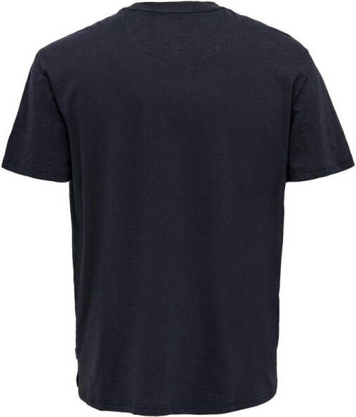 ONLY & SONS regular fit T-shirt ONSPERRY met printopdruk donkerblauw