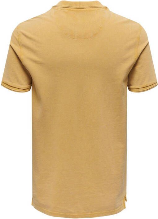 ONLY & SONS slim fit polo ONSTRAVIS ochre