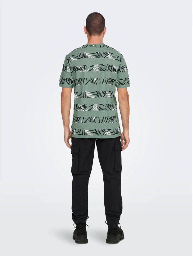 ONLY & SONS T-shirt ONSIASON met all over print chinois green