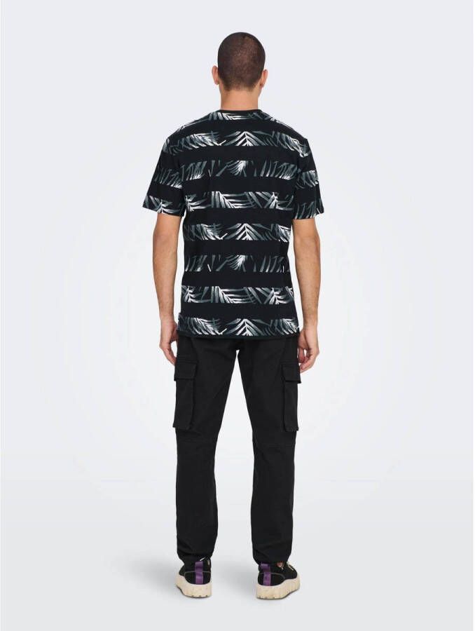 ONLY & SONS T-shirt ONSIASON met all over print dark navy