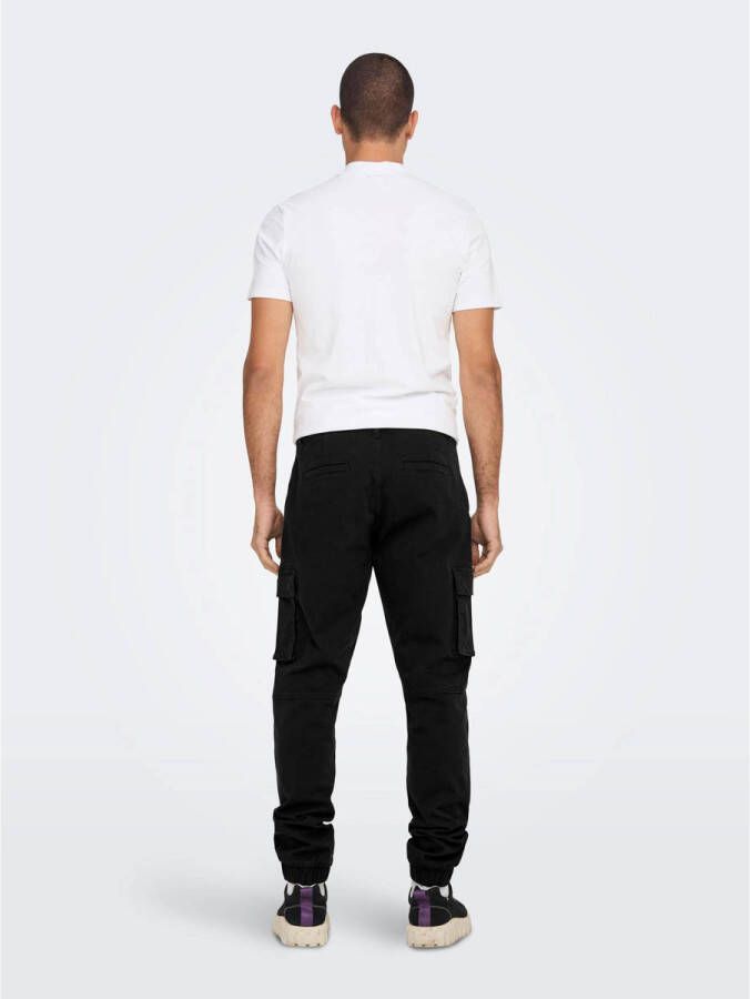ONLY & SONS tapered fit broek ONSCAM STAGE black
