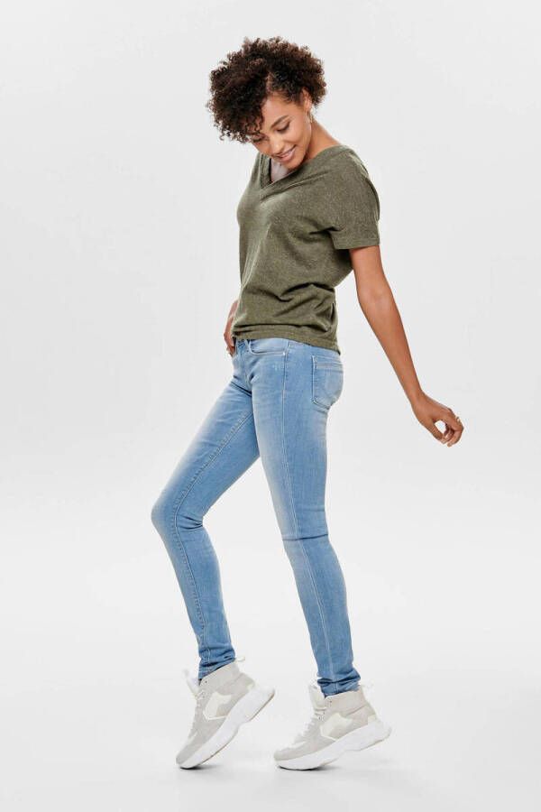ONLY extra low waist skinny jeans ONLCORAL blue light denim